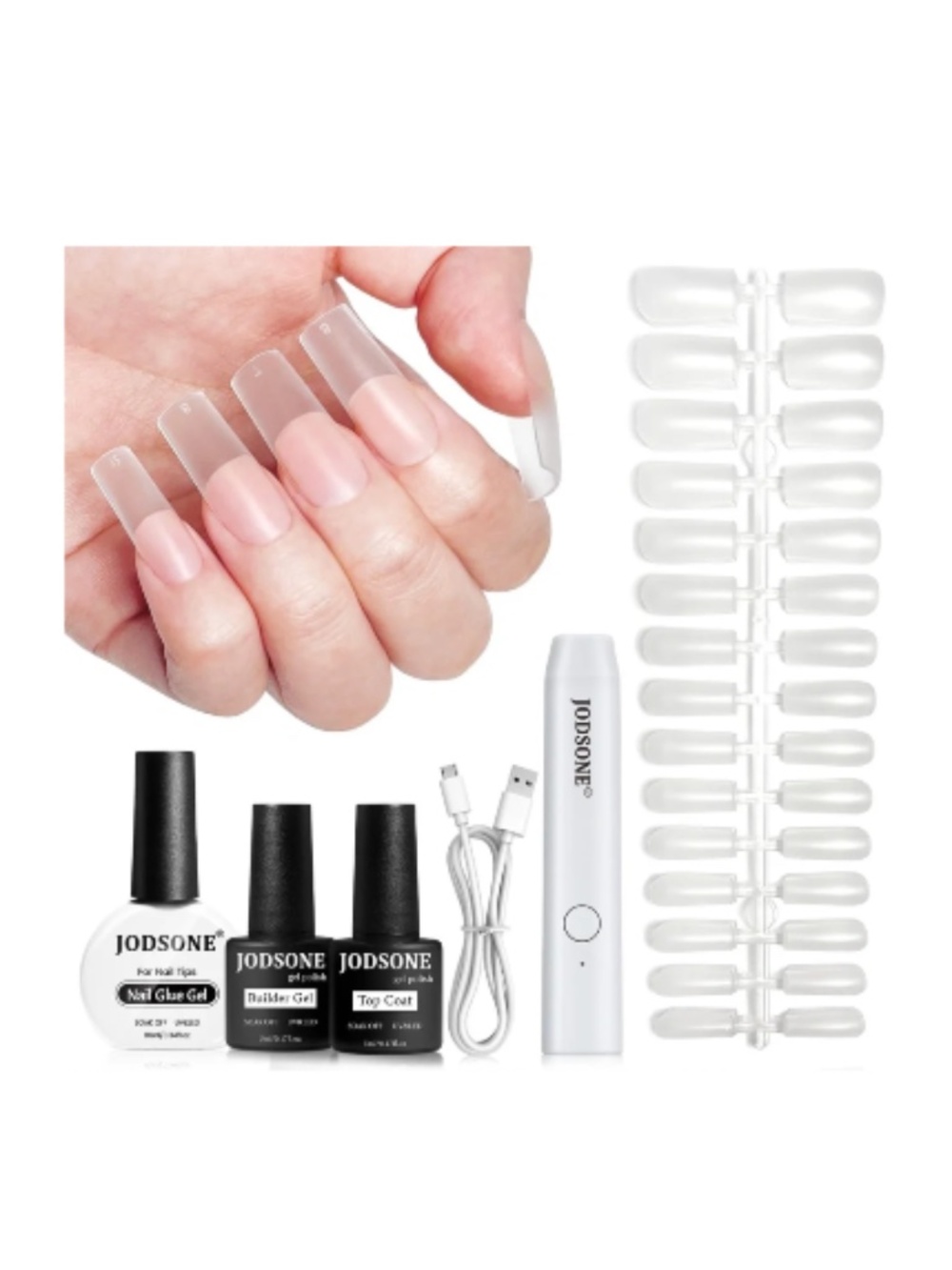 X-Coat Clear Full Cover Nail Tips Set